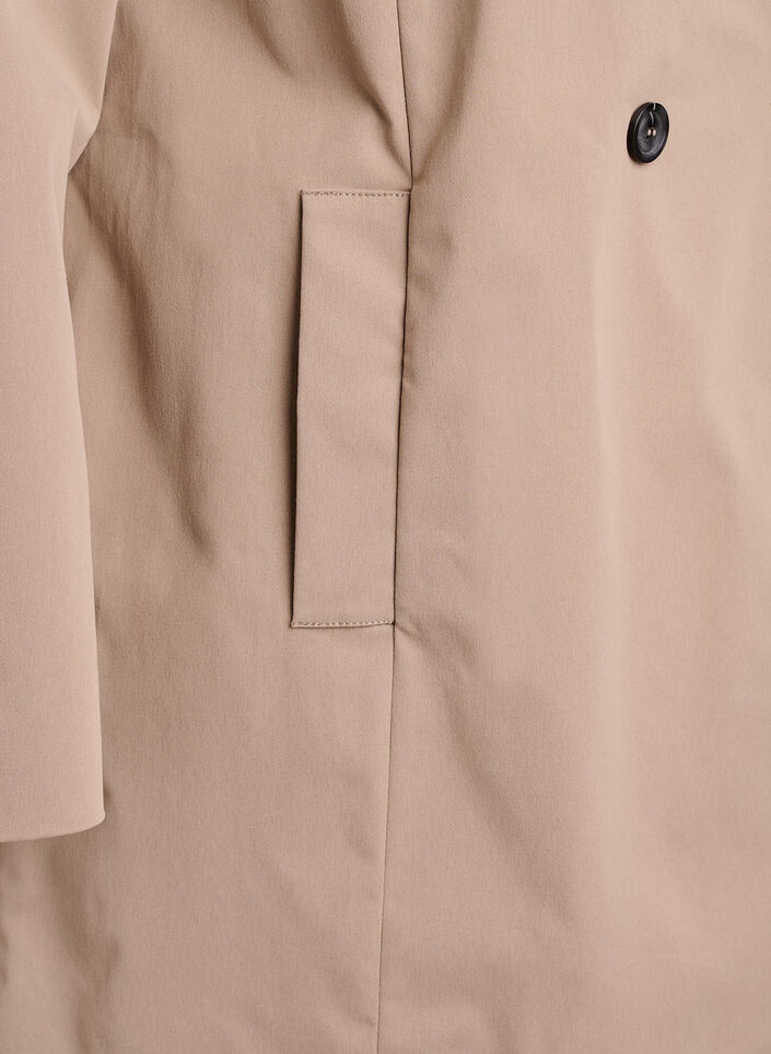 Vattenavvisande vårjacka med a-linjeformat snitt, Grå, Packshot image number 3