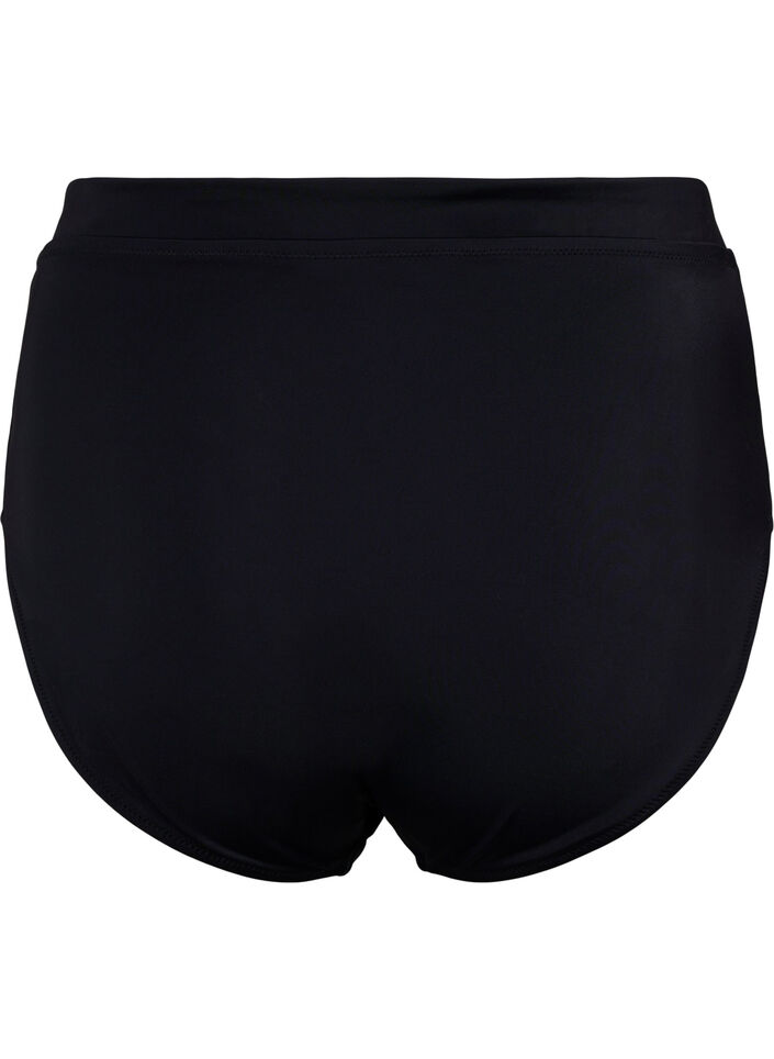 Enfärgade bikinitrosor med hög midja, Black, Packshot image number 1