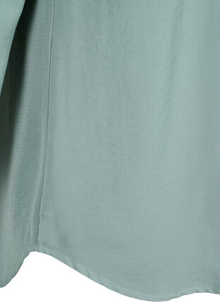 Blus med smock och v-ringning, Chinois Green, Packshot image number 4