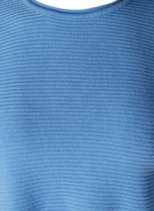 Stickad tröja med rund halsringning, Ultramarine, Packshot image number 2