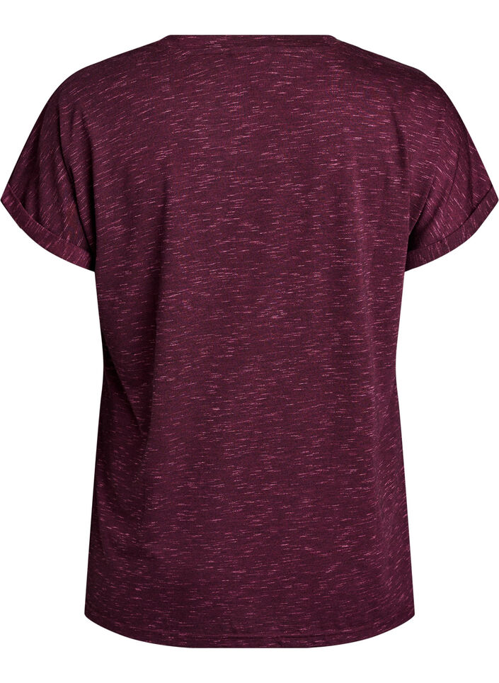 L&ouml;s tr&auml;ningst-shirt med korta &auml;rmar, M&ouml;rk Bordeaux, Packshot image number 1