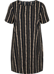 Mönstrad klänning med korta ärmar, Graphic Stripe