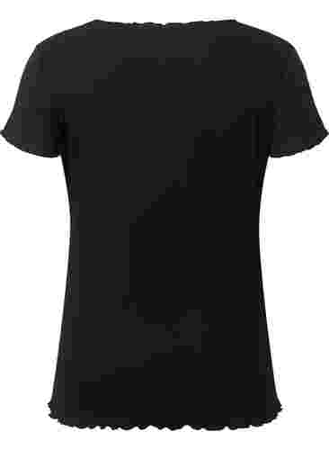 Ribbad t-shirt för gravida, Black, Packshot image number 1