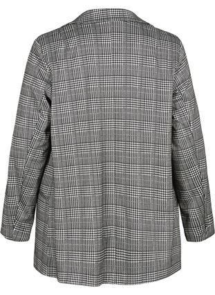 Rutig blazer med lurexdetaljer, Grey check comb., Packshot image number 1