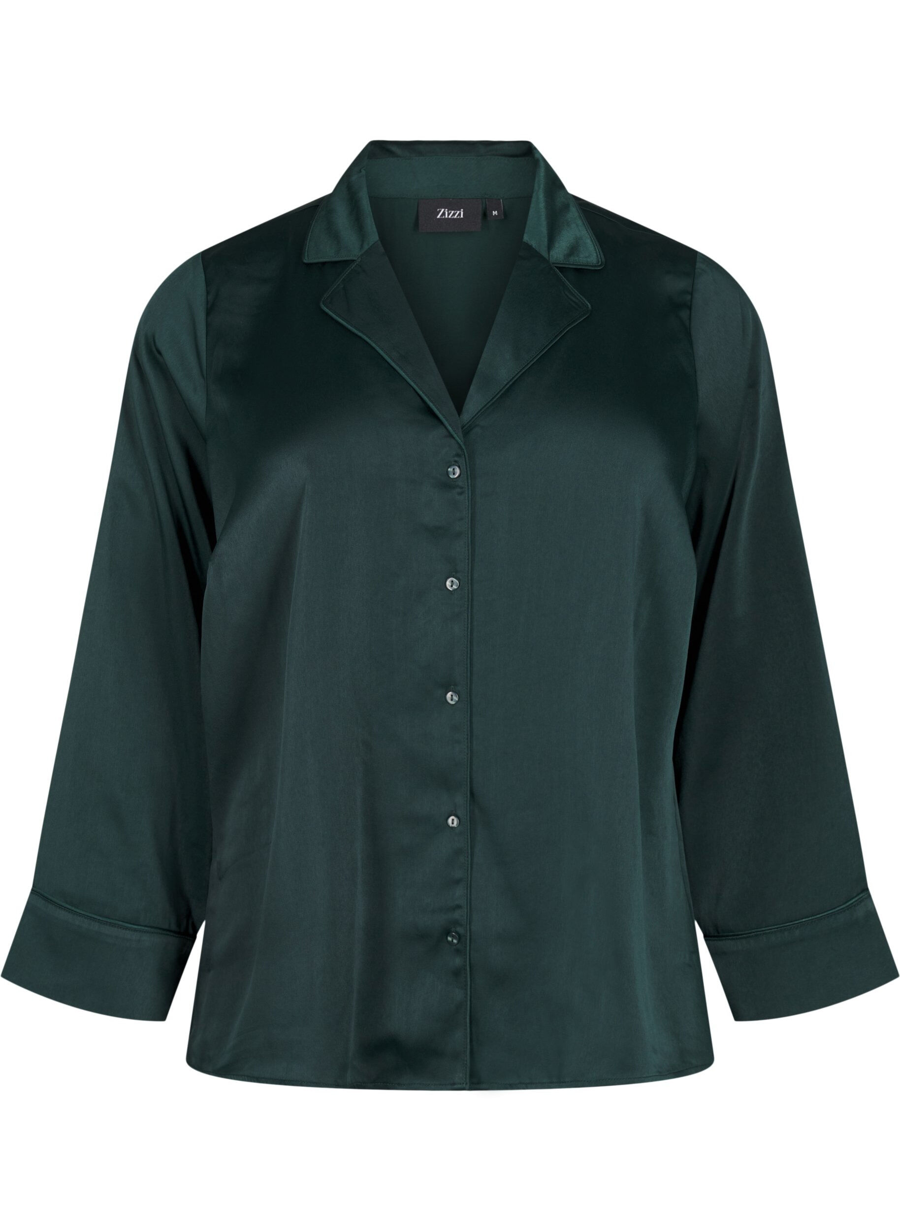 Zizzi Nattskjorta i satin, Scarab, Packshot image number 0