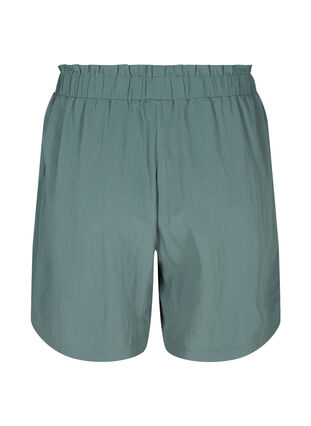 Lösa shorts i viskose, Balsam Green, Packshot image number 1
