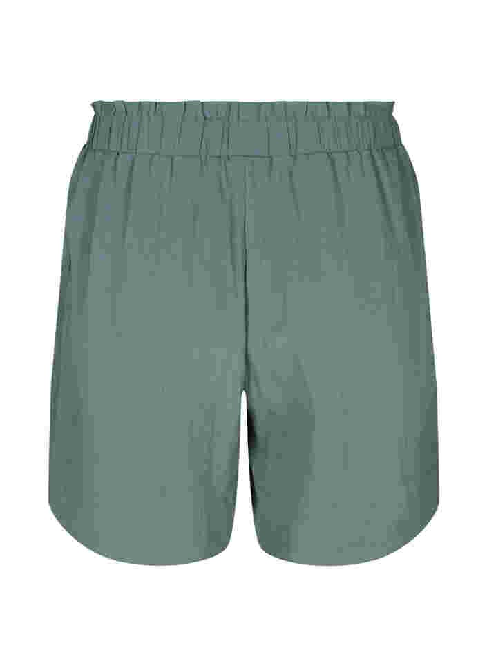 Lösa shorts i viskose, Balsam Green, Packshot image number 1