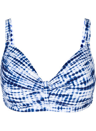Mönstrad bikini-bh med bygel och uttagbara inlägg, Tie Dye Print, Packshot image number 0