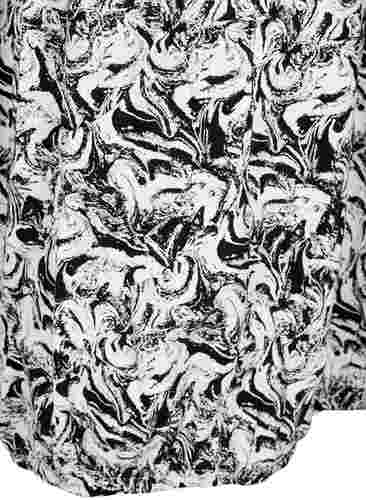 Kortärmad bomullsklänning med mönster, Swirl AOP, Packshot image number 3