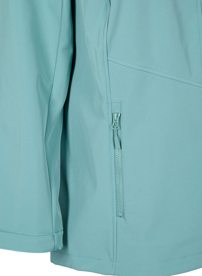 Kort softshelljacka med fickor, Arctic, Packshot image number 3