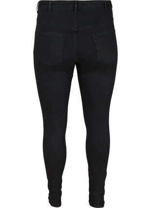 Super slim Amy jeans med söm, Black, Packshot image number 1