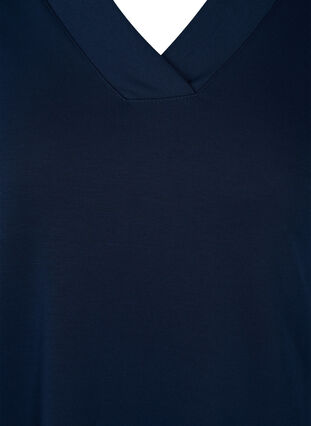 Enfärgad klänning i sweatshirtmaterial, Navy Blazer, Packshot image number 2