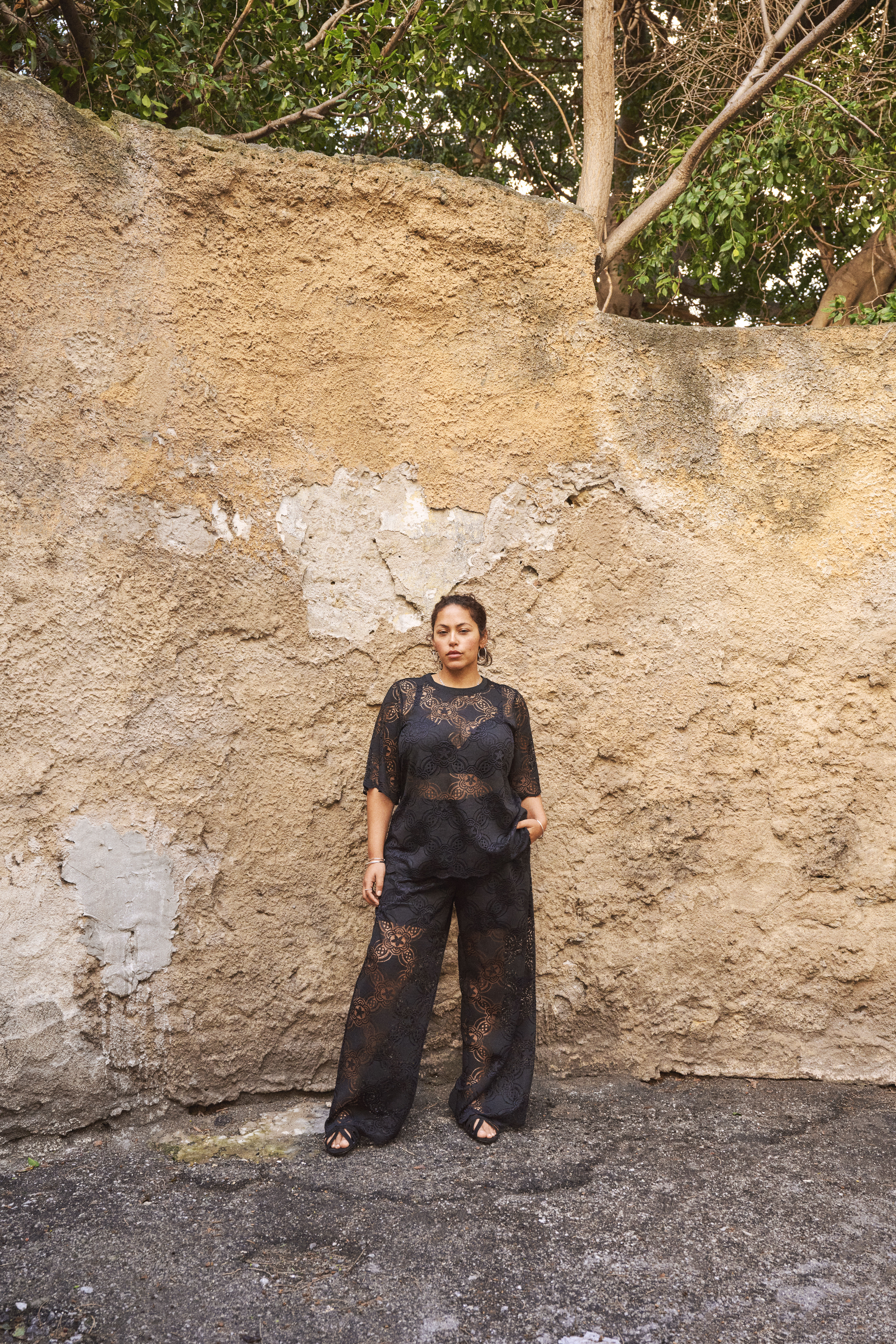 Zizzi Svart spets-set, , Model