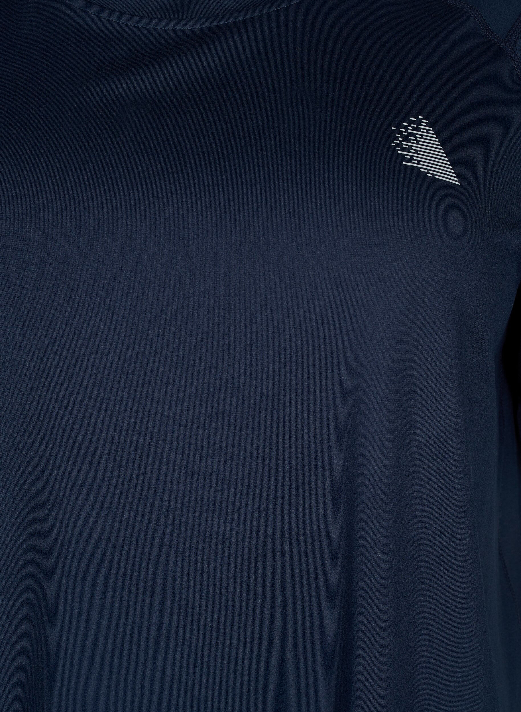 Zizzi Kort&auml;rmad tr&auml;ningstr&ouml;ja med rund hals , Night Sky, Packshot image number 2