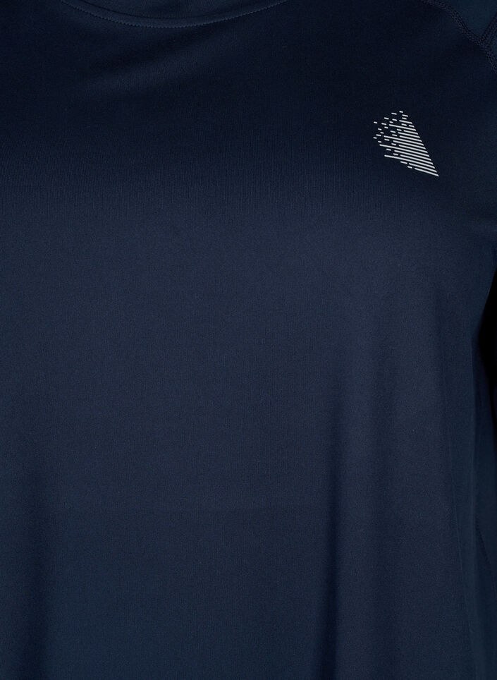 Kortärmad träningströja med rund hals , Night Sky, Packshot image number 2