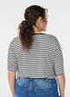 T-shirt i TENCEL&trade; Lyocell med r&auml;nder, Vit, Model image number 2