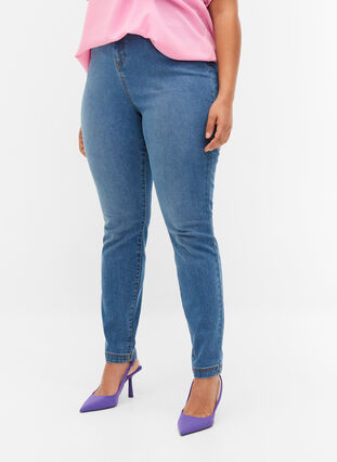 Bea jeans med super slim fit och extra hög midja, Light blue, Model image number 2