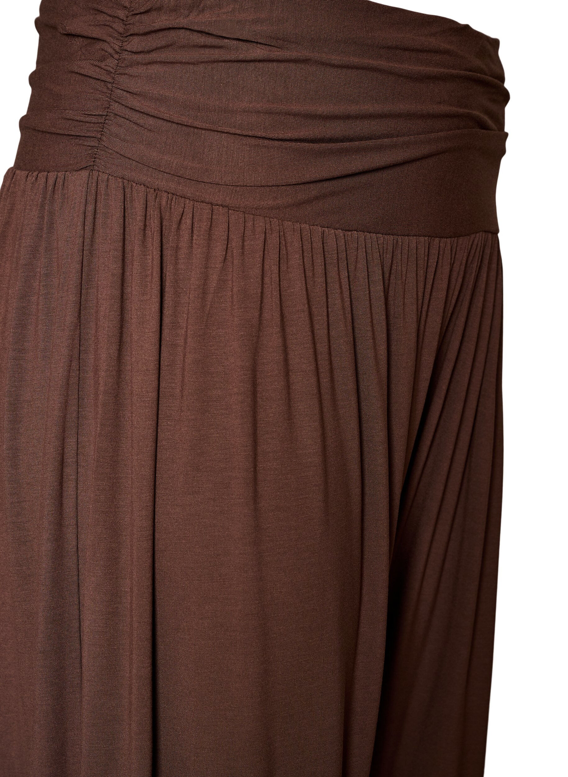 ZizziHarem-byxor med l&ouml;s passform, Brun, Packshot image number 2