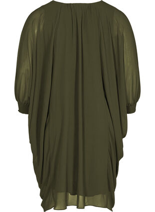 Tunika med v-ringning och smock, Ivy green, Packshot image number 1