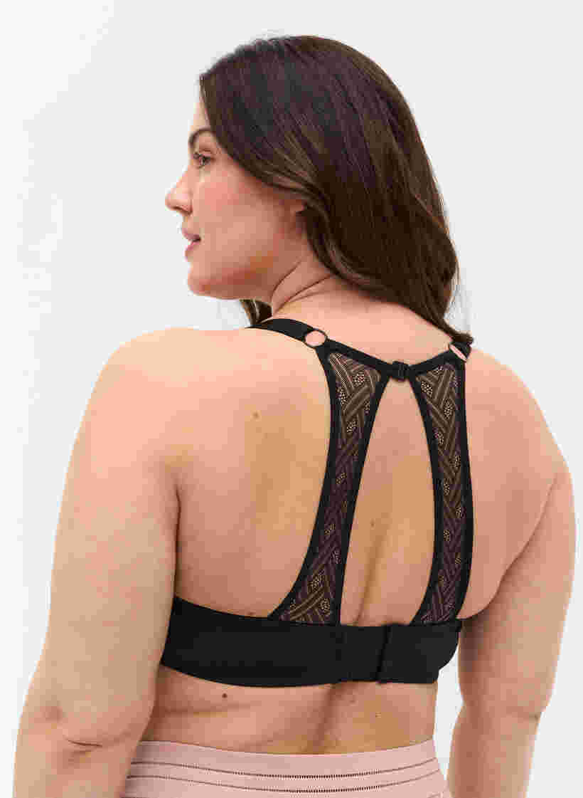 Bygel-bh med ryggdetalj, Black, Model image number 1