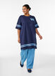 Kort t-shirtkl&auml;nning med sportiga detaljer, Bl&aring;, Model image number 1