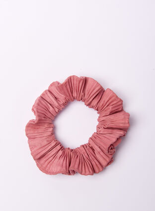 Plisserad scrunchie, Rosa, Packshot image number 1