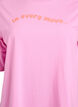Sportig t-shirt i ekologisk bomull, Rosa, Packshot image number 2