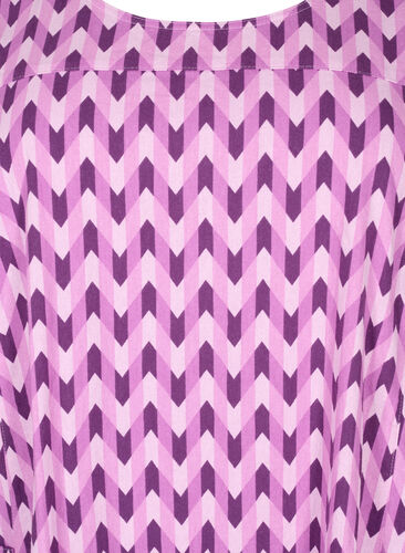 Kortärmad bomullsklänning med mönster, Graphic Color, Packshot image number 2