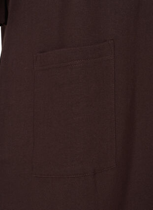 Sweatshirtklänning i bomull med 3/4-ärmar och fickor, Molé, Packshot image number 2