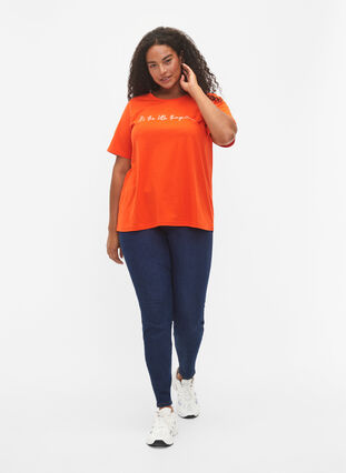 T-shirt från FLASH med tryck, Orange.com, Model image number 2