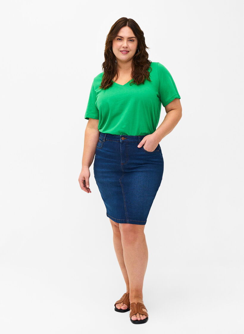 FLASH - T-shirt med v-ringning, Kelly Green, Model image number 2