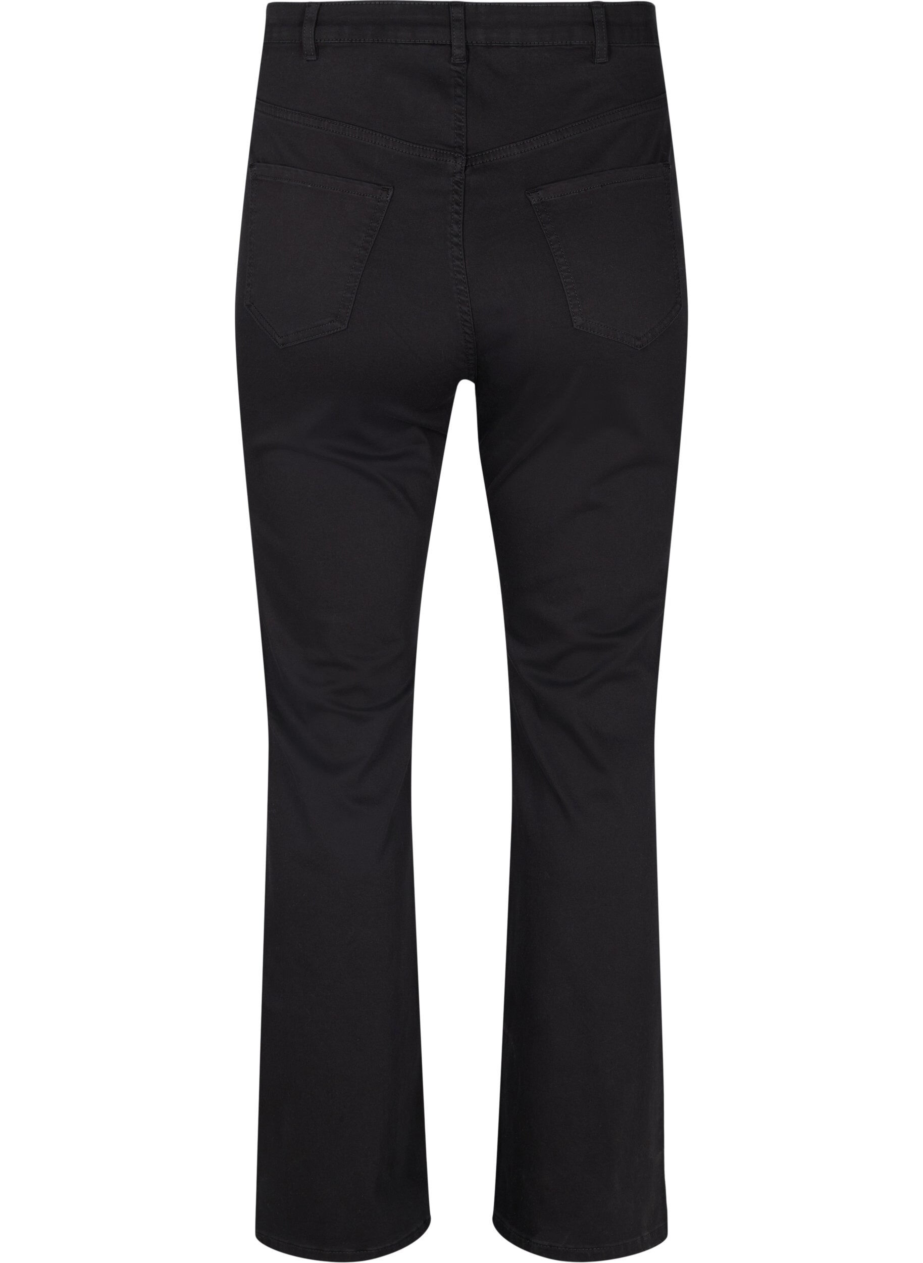 Zizzi Utsv&auml;ngda jeans med extra h&ouml;g midja, Svart, Packshot image number 1