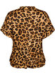 Blus med leopardm&ouml;nster och volangdetaljer, Brun, Packshot image number 1