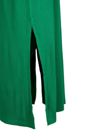 Ärmlös ribbad klänning i viskos, Jolly Green, Packshot image number 3