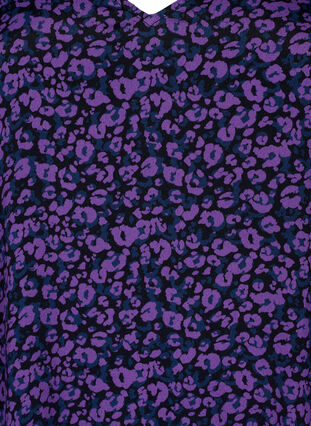 Viskos tunika med A-linjeskärning, Purple Leo AOP, Packshot image number 2