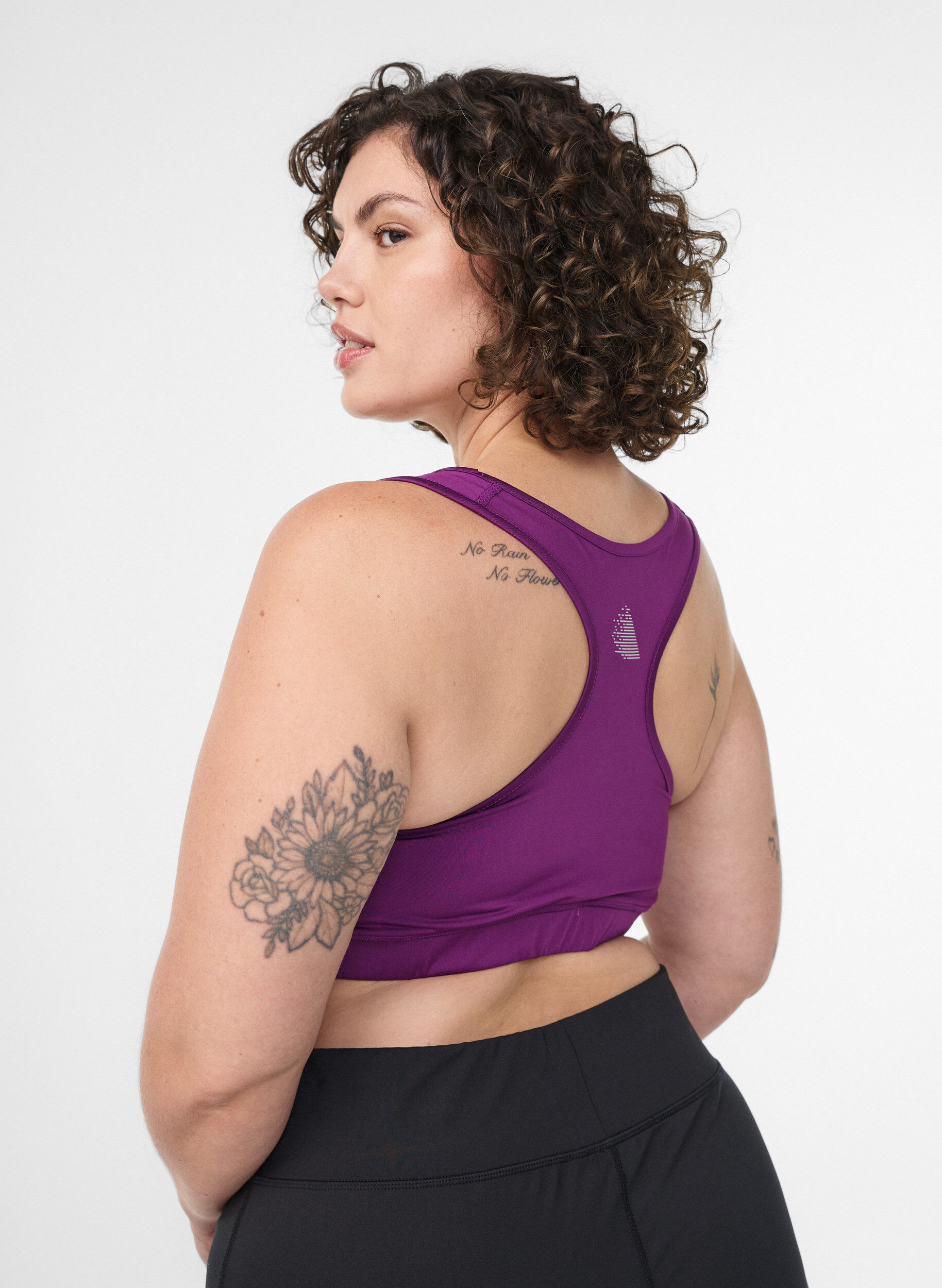 ZizziSport-BH med racerback, Lila, Model image number 2