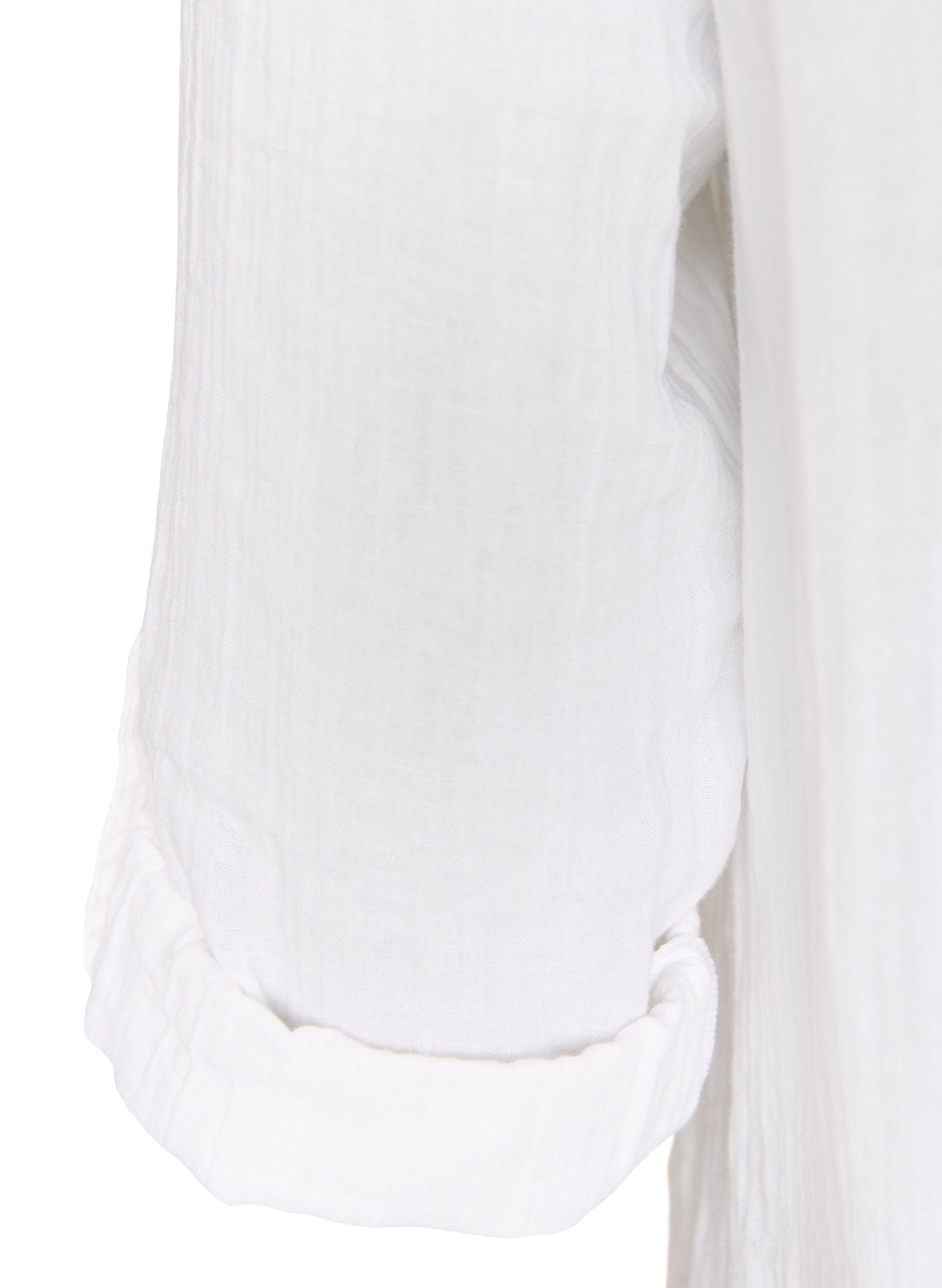 ZizziTunika i bomullsmuslin med broderie anglaise, Vit, Packshot image number 3
