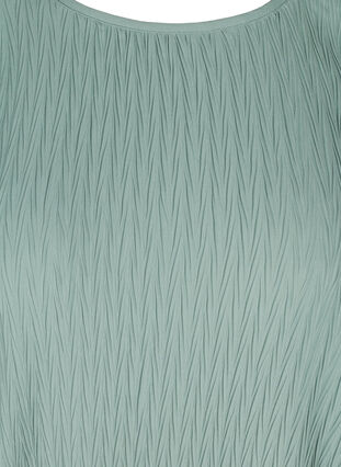 Blus med struktur och puffärmar, Chinois Green, Packshot image number 2