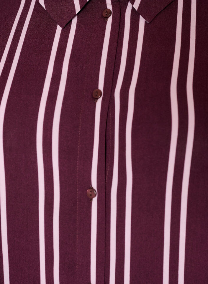 Randig nattskjorta, M&ouml;rk Bordeaux, Packshot image number 2