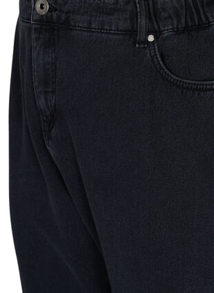 Saga jeans med slouchy fit och hög midja, Grey Denim, Packshot image number 2
