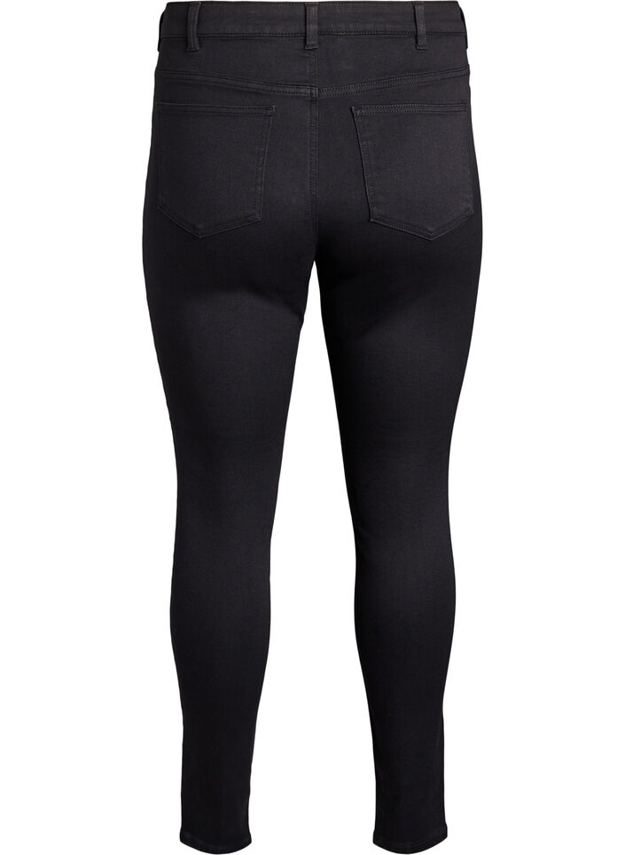 Supersmala Amy-jeans med h&ouml;g midja, Svart, Packshot image number 1