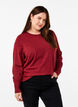 Stickad blus med rund hals, R&ouml;d, Model image number 0
