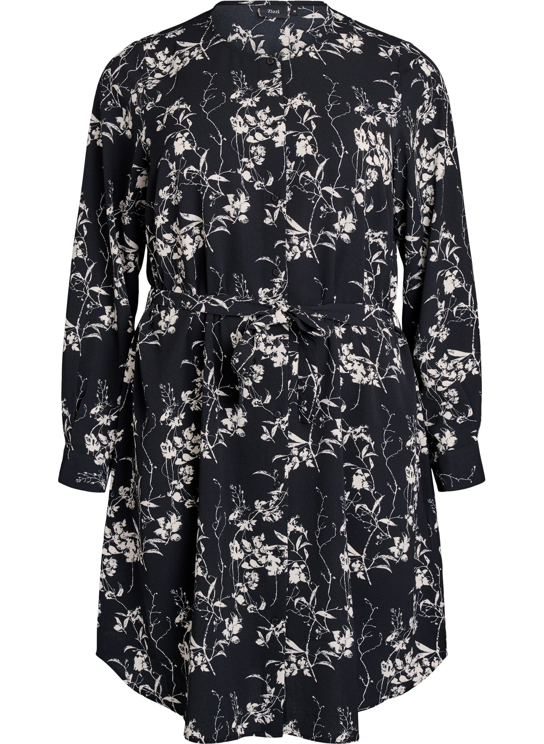 Skjortkl&auml;nning med l&aring;nga &auml;rmar och knytsk&auml;rp