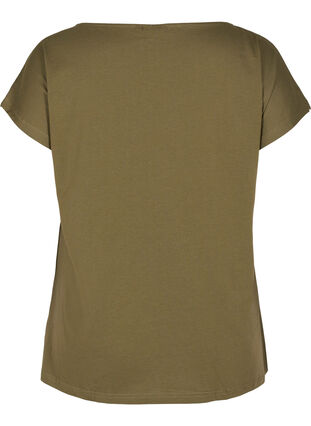 T-shirt med bröstficka i ekologisk bomull, Ivy Green, Packshot image number 1