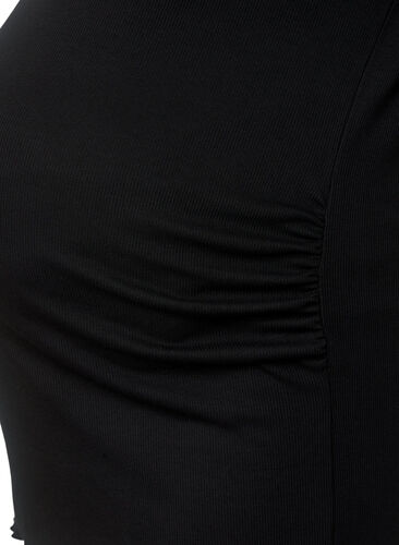 Ribbad t-shirt för gravida, Black, Packshot image number 2
