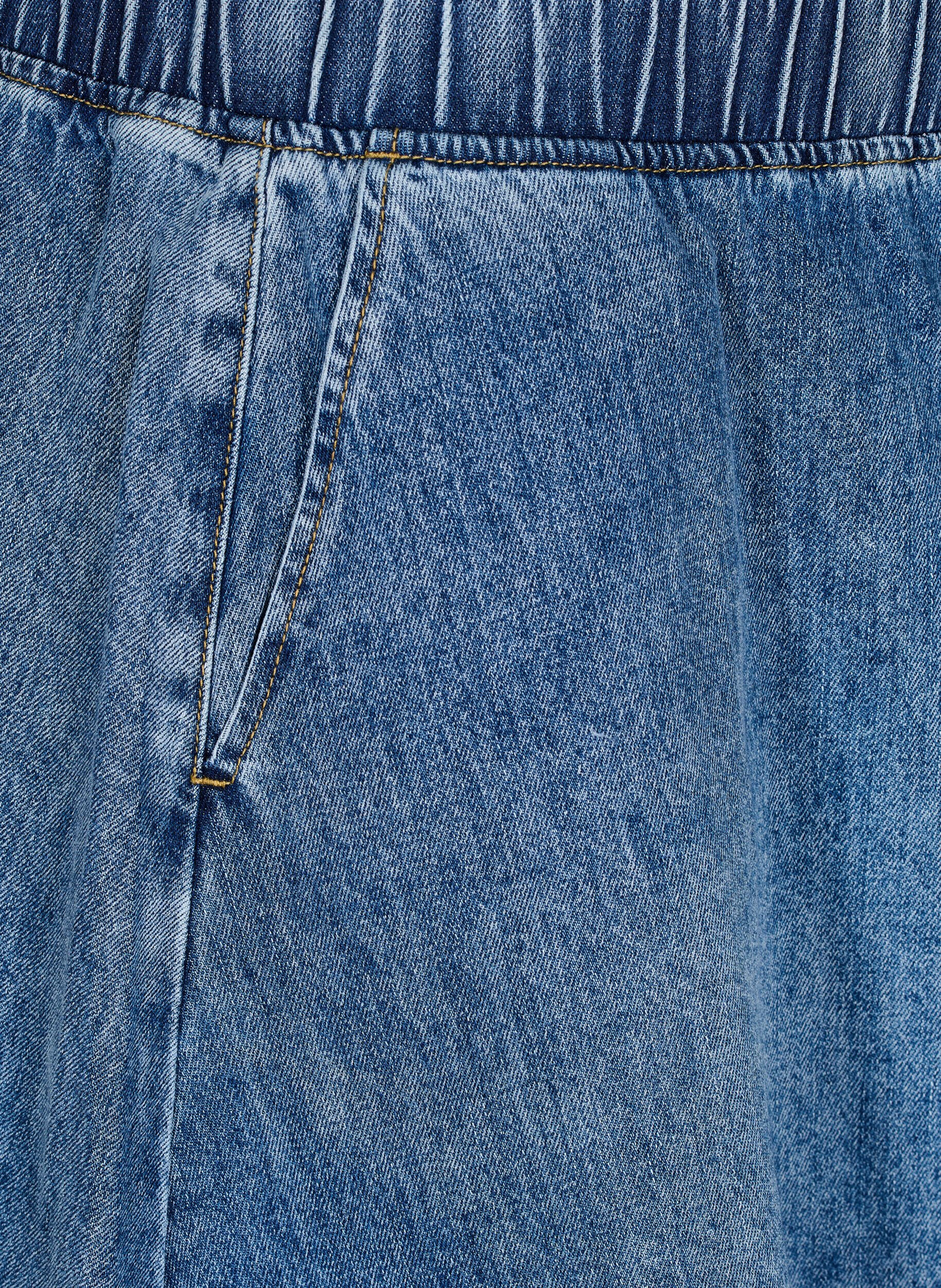 ZizziKort jeanskjol, Bl&aring;, Packshot image number 2