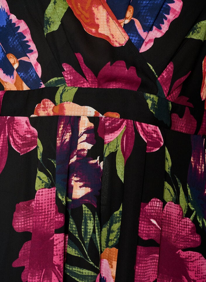 Maxikl&auml;nning med omlottringning och l&aring;nga &auml;rmar, Svart, Packshot image number 2