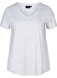 T-shirt med v-rigning, White