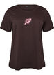 T-shirt med tryck, Brun, Packshot image number 0