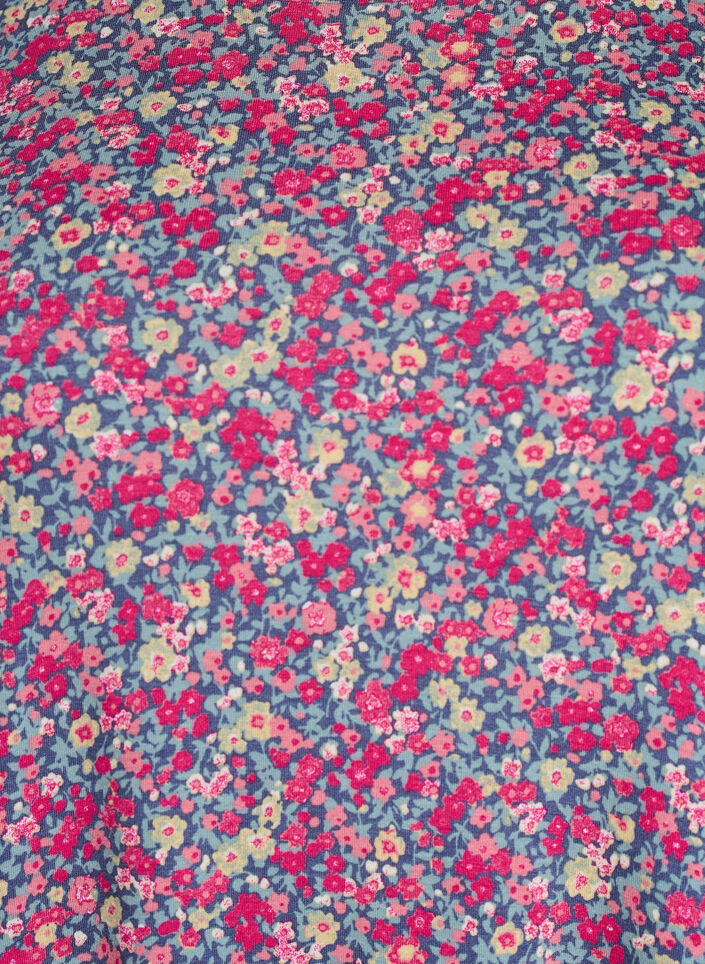 T-shirt med blommigt tryck, Rosa, Packshot image number 2